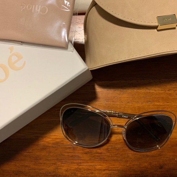 Chloe oversized Carlina square sunglasses- Gray - Picture 4 of 6